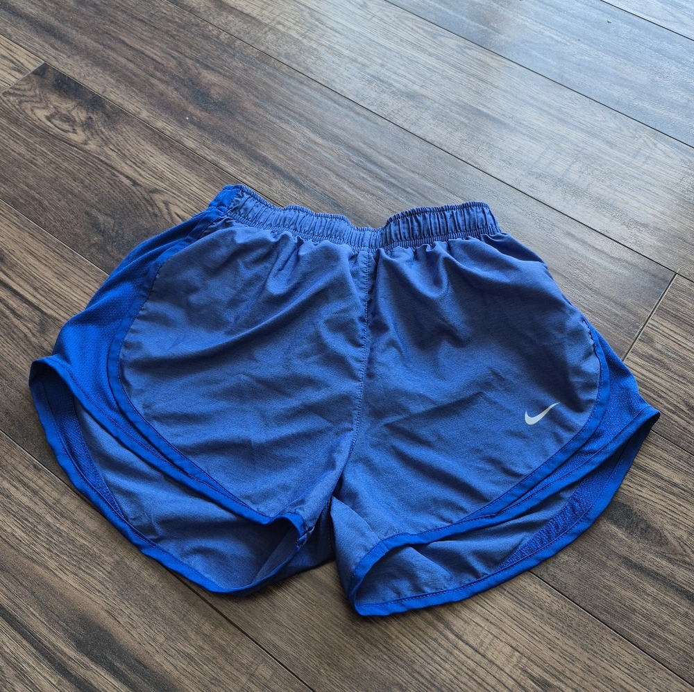Nike dri-fit running short, lined. Size small. Royal blue.